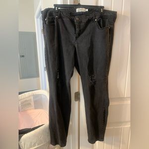Torrid size 24R black denim jeans